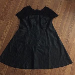 Torrid fake leather dress with lace top